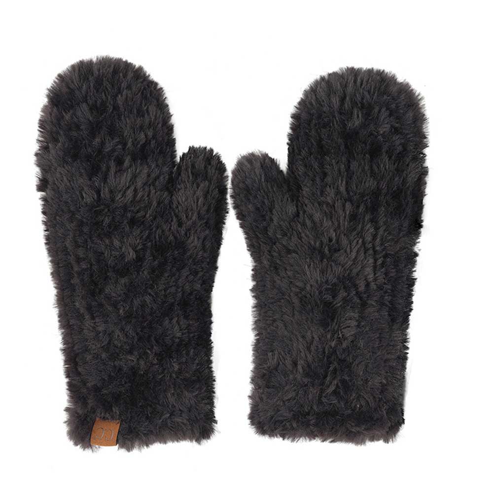 C.C Faux Fur Mittens, Stay warm and cozy. These mittens are made with ultra-soft faux fur for maximum insulation and comfort. The faux fur is lightweight and breathable while providing excellent temperature control. An adjustable wristband allows for the perfect fit. Enjoy superior warmth during the cold winter months.