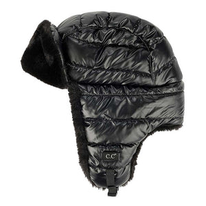 Black C.C Trapper Hat is designed with a fully lined interior and faux fur trim for superior warmth and comfort. Its extra-long earflaps help to block out cold weather, while the adjustable chin strap provides a secure fit. Perfect for cold winter outdoor activities like biking, driving, hiking, cycling, skiing, etc.