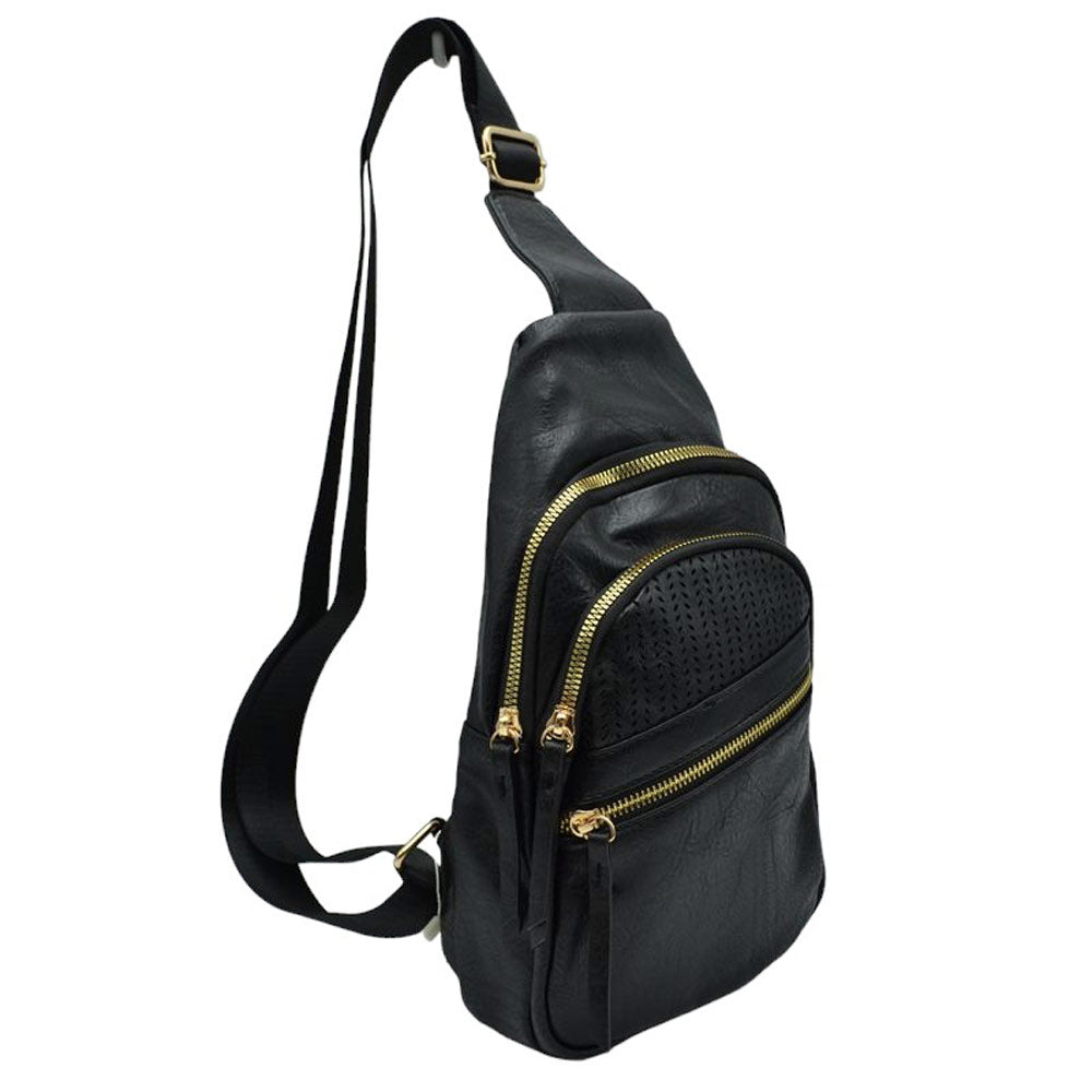Coffee Faux Leather Multi Pocket Backpack Sling Bag, is an ideal choice for everyday use. Crafted from durable faux leather, it features multiple pockets for storing your belongings and keeping them organized. Its adjustable strap allows nice fit for maximum comfort. Stay organized and stylish with this backpack sling bag.