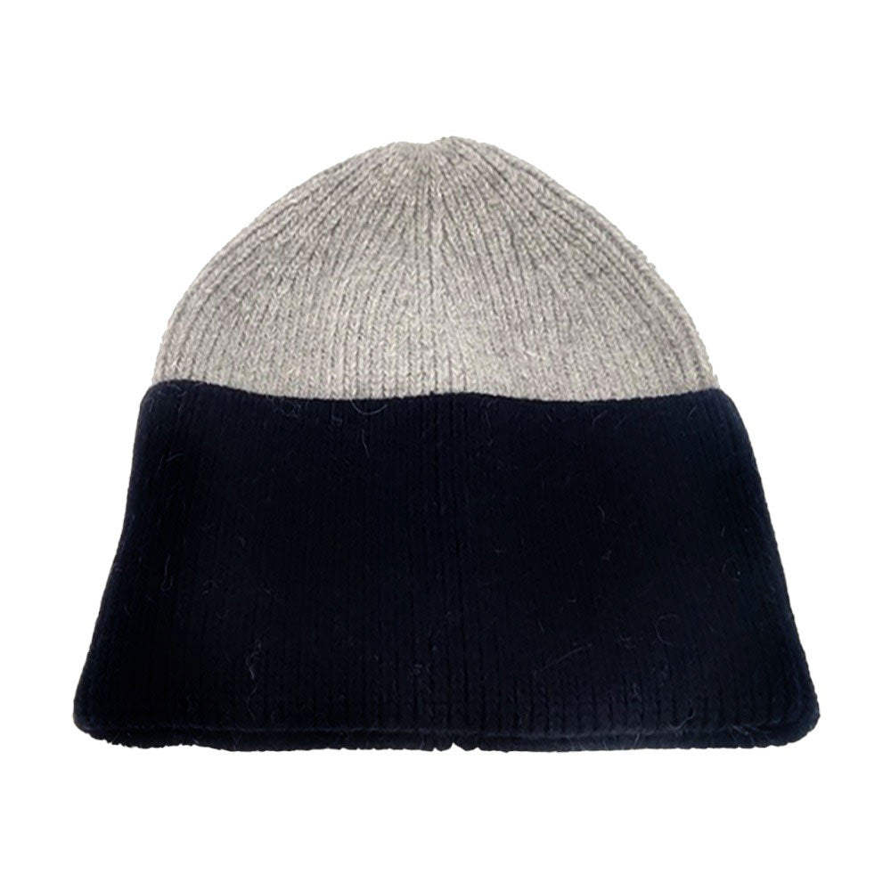 Black GrayTwo Tone Cuff Beanie Hat, is perfect for any occasion. Featuring a two-tone design and made from a soft acrylic blend material, this beanie will keep you feeling comfortable and looking chic. The cuff adds a modern flair, making this hat the perfect choice for everyday wear. Perfect winter gift idea. 