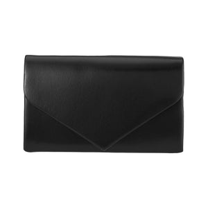 Black Metallic Envelope Evening Clutch Bag Crossbody Bag is the perfect accessory to elevate any outfit. Made with high-quality materials, its metallic design adds a touch of elegance. Its versatile crossbody style and spacious compartments make it a practical and stylish choice for any occasion.