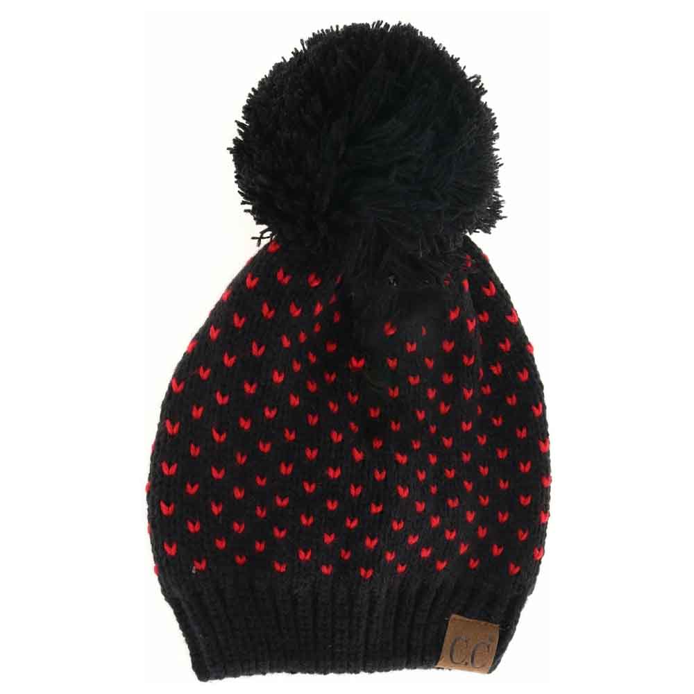 Heart Knit Pom C.c Beanie – Madeline Love
