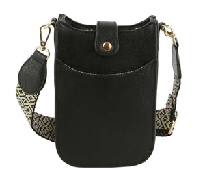 Black Vegan Leather Crossbody Bag with Adjustable Guitar Straps, perfectly goes with any outfit and shows your trendy choice to make you stand out on your occasion. Ideal for keeping your phone, makeup, money, bank cards, lipstick, coins, and other small essentials in one place. It's lightweight & versatile enough to carry with different outfits throughout the week. Perfect gifts for your lovers and lover persons on valentines Day. Stay comfortable & attractive on occasion.