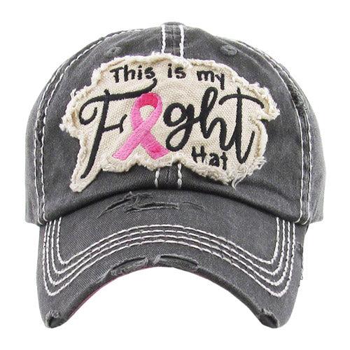This is my Fight Hat Pink Ribbon Vintage Baseball Cap