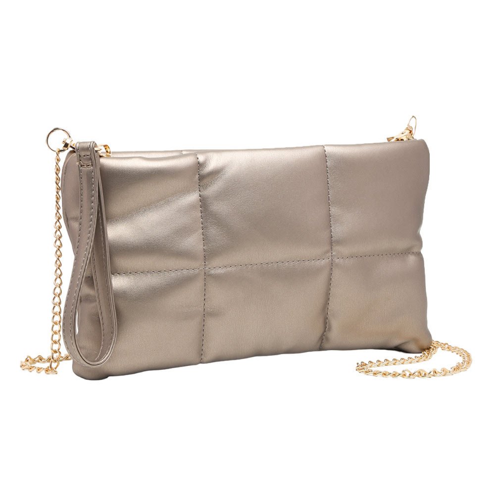 Bronze Quilted Solid Faux Leather Crossbody Bag, Crafted with high-quality faux leather, this bag is both stylish and highly resistant to wear and tear. Its adjustable strap and sleek quilted pattern make it comfortable and fashionable. Wear it for any occasion. Nice gift item to family members and friends on any occasion.