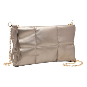 Bronze Quilted Solid Faux Leather Crossbody Bag, Crafted with high-quality faux leather, this bag is both stylish and highly resistant to wear and tear. Its adjustable strap and sleek quilted pattern make it comfortable and fashionable. Wear it for any occasion. Nice gift item to family members and friends on any occasion.