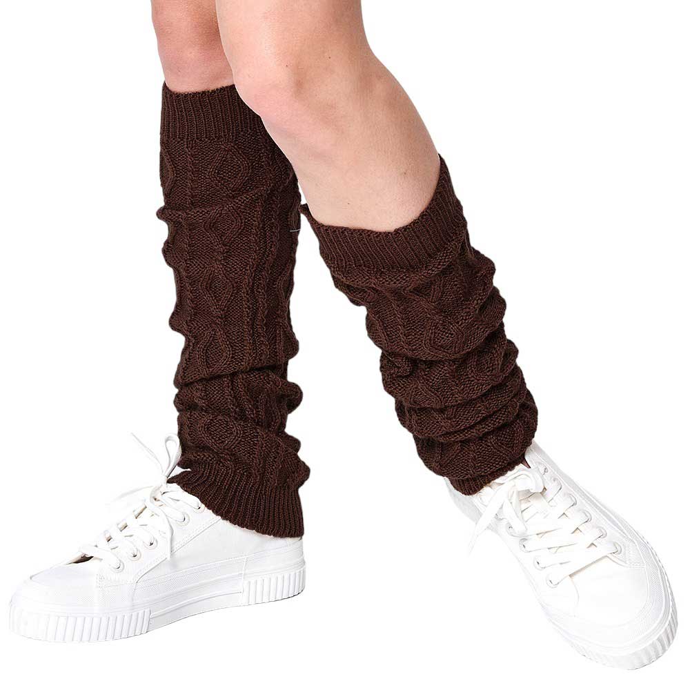 Black Solid Cable Knit Leg Warmers, provide you with maximum warmth and comfort. Crafted with a soft and durable material, the warmers help keep you cozy on cold days. They feature a classic cable knit pattern and added ribbing at the ankles for a secure fit. Keep your legs comfortable and warm in these stylish leg warmers.