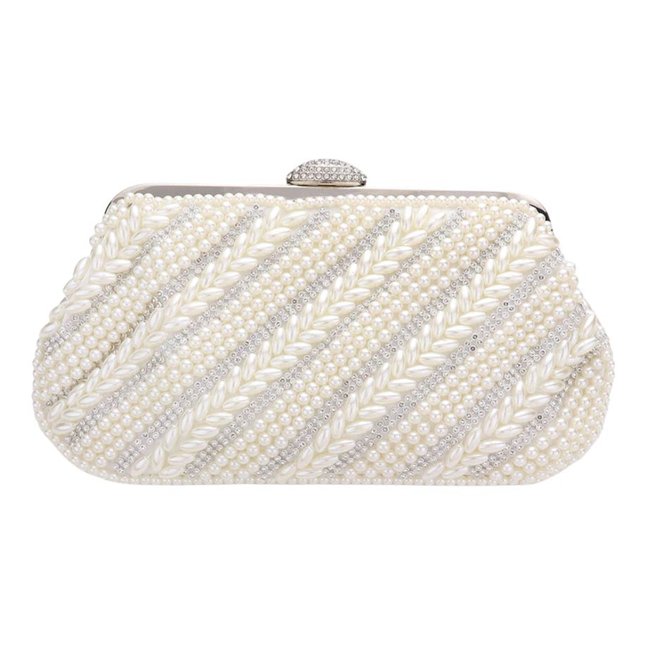 Cream Oblique Pearl Stone Evening Clutch Crossbody Bag, is beautifully designed and fit for all occasions & places. Its catchy and awesome appurtenance drags everyone's attraction to you at any place & occasion. Perfect gift ideas for a Birthday, Holiday, Christmas, Anniversary, Valentine's Day, or any special occasion.