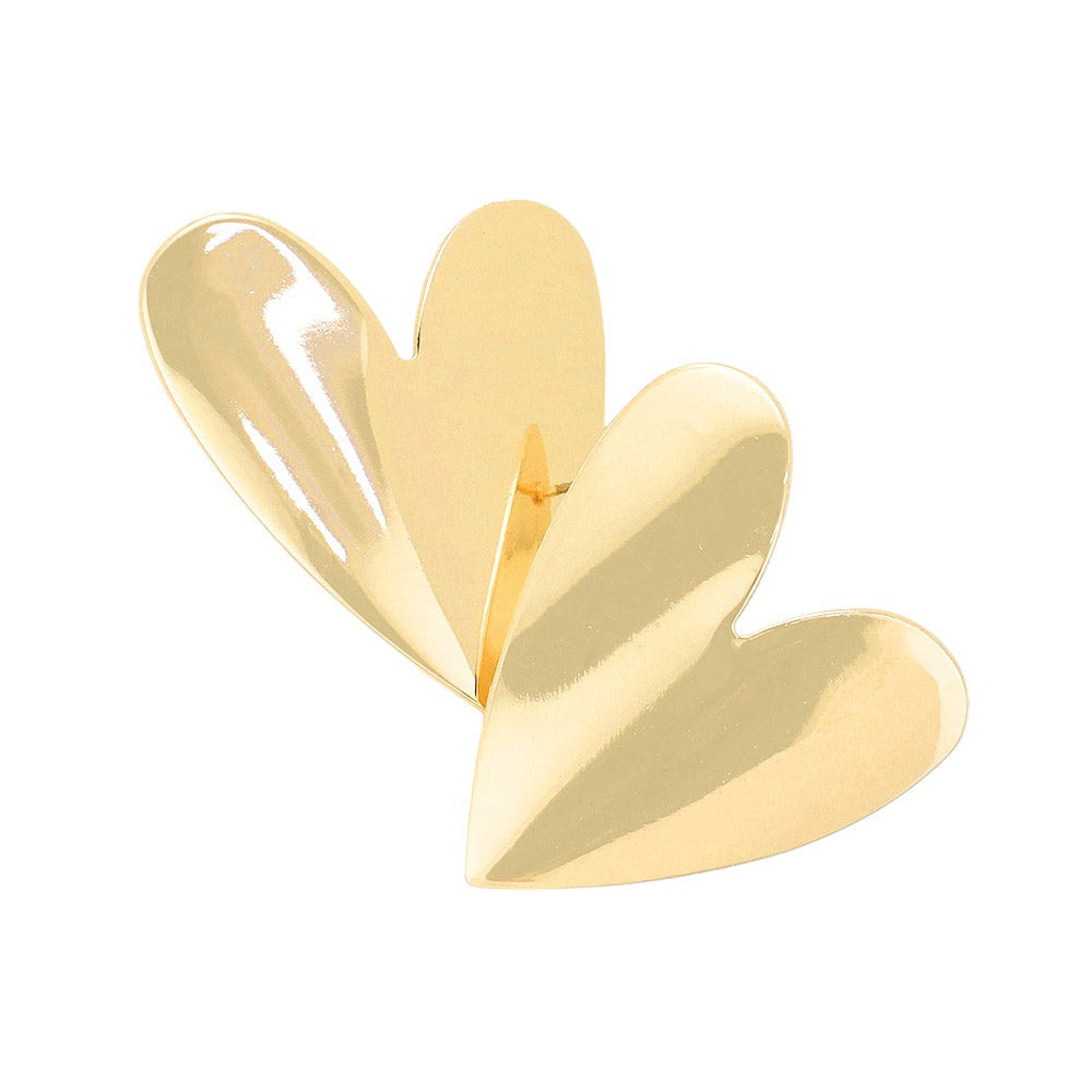Gold Metal Heart Earrings, offer a unique combination of elegance and durability. Crafted from a lightweight metal alloy, these earrings feature a charming heart design that will add a subtle touch of glamour to any outfit. Durable and hypoallergenic, these earrings make a great addition to any wardrobe.