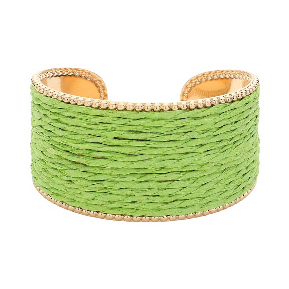 Black Raffia Cuff Bracelet, Introducing a unique addition to your jewelry collection. Made from versatile raffia, this cuff offers a touch of natural elegance to any outfit. Its lightweight design ensures all-day comfort. Perfect for giving a lovely gift to someone you love and care about. Elevate your style with this.