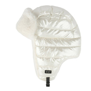Ivory C.C Trapper Hat is designed with a fully lined interior and faux fur trim for superior warmth and comfort. Its extra-long earflaps help to block out cold weather, while the adjustable chin strap provides a secure fit. Perfect for cold winter outdoor activities like biking, driving, hiking, cycling, skiing, etc.
