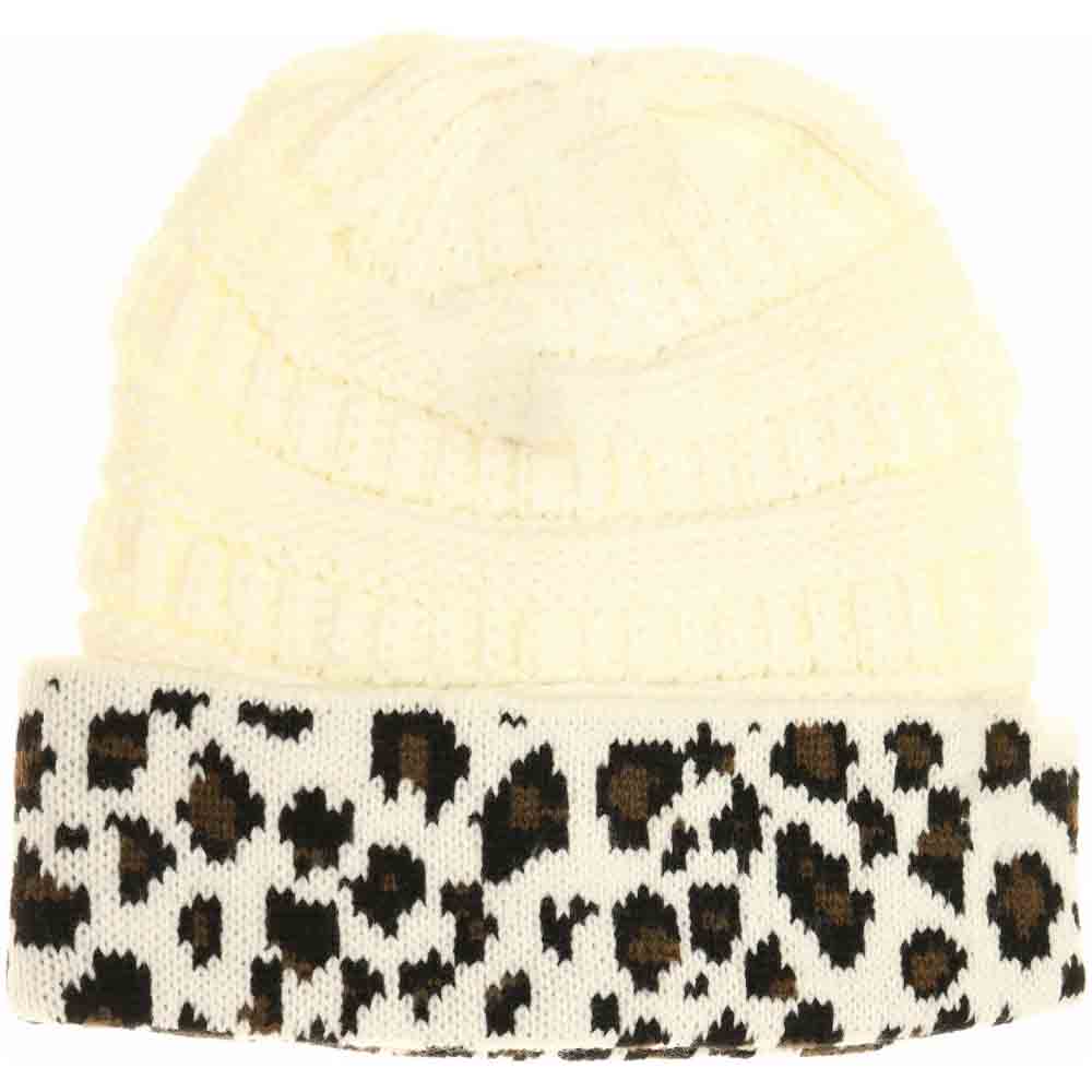 Matching Cuff Leopard Print C.C Beanie – Madeline Love display picture 2