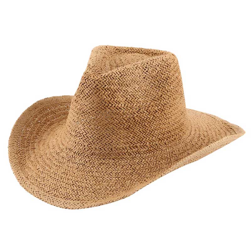 Beige Weave Panama Cowboy Straw Hat, Expertly crafted from premium straw, our hat is the perfect accessory for any outdoor adventure. The intricate weave not only adds a touch of style but also provides superior ventilation to keep you cool and comfortable in the sun. Get ready to wrangle in style with our Panama Cowboy Hat.