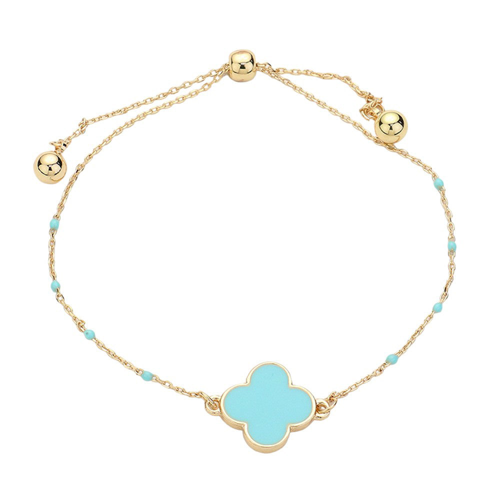 Mint Enhance your style with our Quatrefoil Pendant Accented Seed Beads Strand Pull Tie Cinch Bracelet. Crafted with intricate details, this bracelet is perfect for adding a touch of elegance to any outfit. The adjustable pull tie allows for a comfortable and secure fit. Step up your fashion game today.