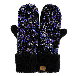Purple C.C Sequin Mittens, Stay warm and cozy. These mittens are made with quality materials for maximum insulation and comfort. The sequin material is lightweight and breathable & provides excellent temperature control. An adjustable wristband allows for the perfect fit. Enjoy superior warmth during the cold winter months.