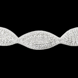 Silver Bubble Stone Sash Ribbon Bridal Wedding Belt Headband, is perfect for your special day. Adorned with bubble stones, it adds an elegant and unique touch to your wedding look. The luxurious ribbon sash provides a beautiful and comfortable fit. Perfect for brides, bridal parties, and any other formal occasion.