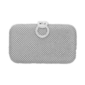 Silver Stone Embellished Evening Clutch Crossbody Bag offers sophisticated elegance for any special occasion. Crafted with premium material and adorned with stones for a charming luster, this bag is a luxurious must-have for your evening wardrobe. Perfect gift ideas for a Birthday, Holiday Parties, Anniversary, Wedding, Valentine's Day, Prom. etc