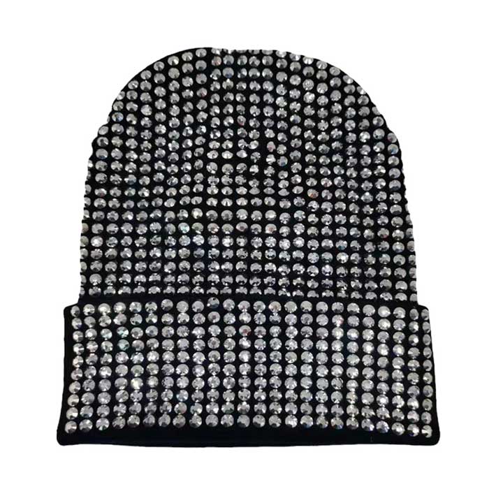 Black  Solid Knit Beanie Hat, stay warm and fashionable with this studded beanie hat. This is the perfect hat for any stylish outfit or winter dress. Perfect gift for Birthdays, Christmas, Stocking stuffers, Secret Santa, holidays, anniversaries, etc. to your friends, family, or loved ones. Happy Winter!
