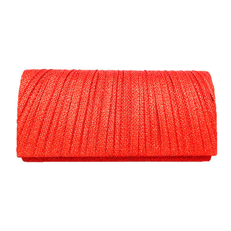 Red From day to night, this luxurious Pleated Shimmery Evening Clutch Crossbody Bag is the perfect companion. Boasting a pleated shimmery exterior, this clutch oozes sophistication and exclusivity. Slip it into your wardrobe, make a statement! Perfect Gift Birthday, Christmas, Anniversary, Wedding, Cumpleanos, Anniversario