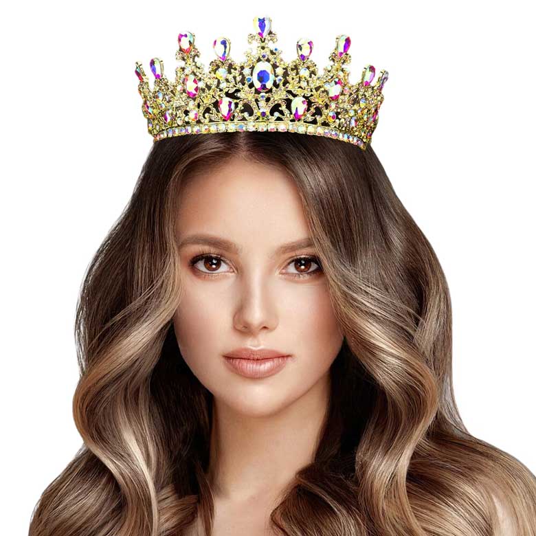 Round Teardrop Stone Accented Princess Tiara – Madeline Love display picture 2