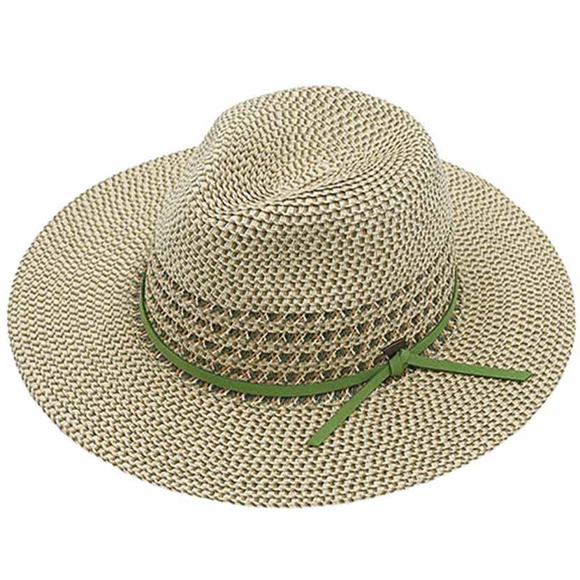Apple Green C.C Faux Suede Trim Multi Color Panama Hat, Keep your styles on even when you are relaxing at the pool or playing at the beach. Large, comfortable, and perfect for keeping the sun off of your face, neck, and shoulders. Perfect summer, beach accessory. Ideal for travelers who are on vacation or just spending some time in the great outdoors. 