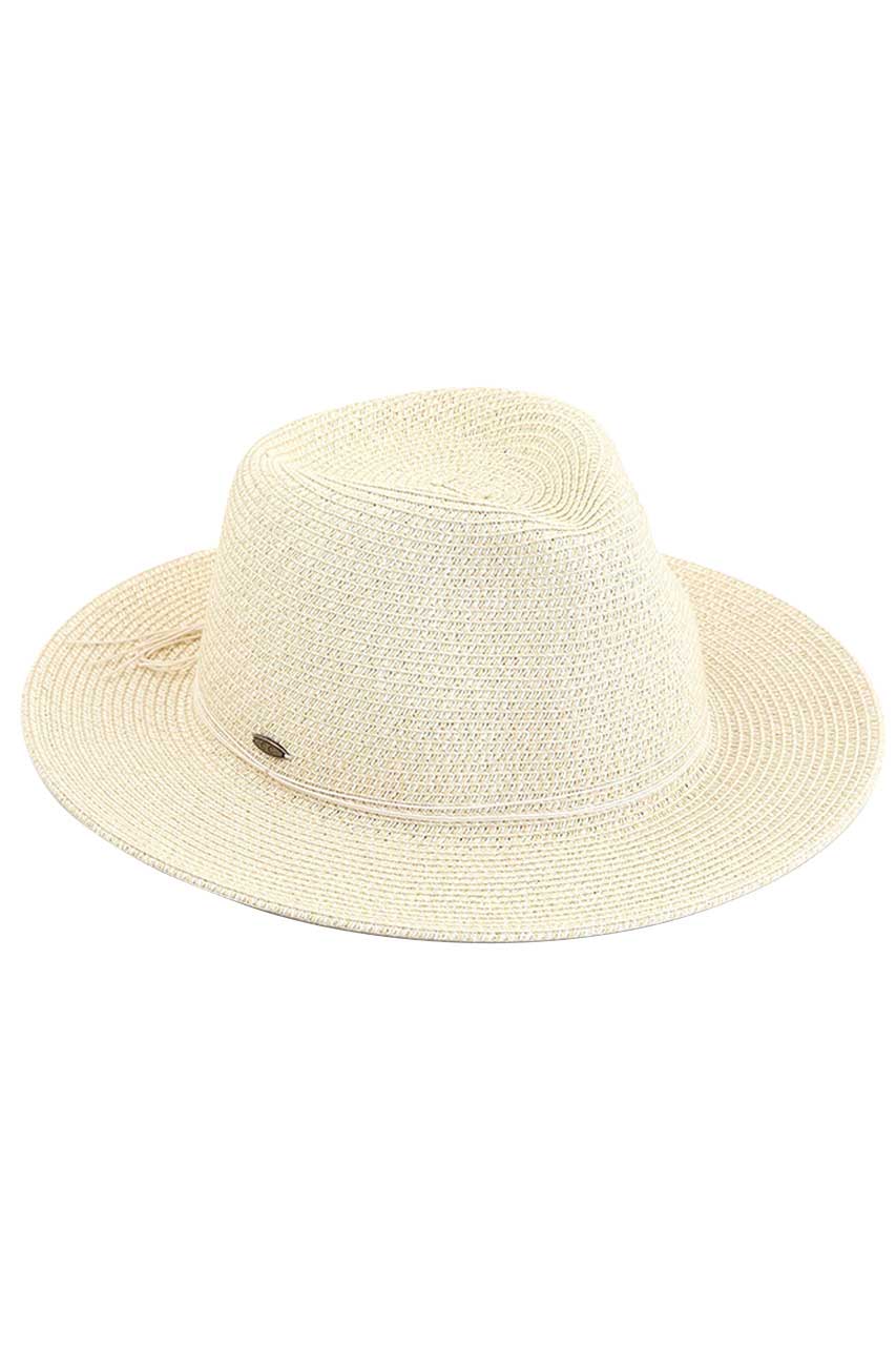Beige C.C Lurex Paper Straw Panama Sun Hat, whether you’re basking under the summer sun at the beach, lounging by the pool, or kicking back with friends at the lake, a great hat can keep you cool and comfortable even when the sun is high in the sky. Large, comfortable, and perfect for keeping the sun off of your face, neck, and shoulders, ideal for travelers who are on vacation or just spending some time in the great outdoors.