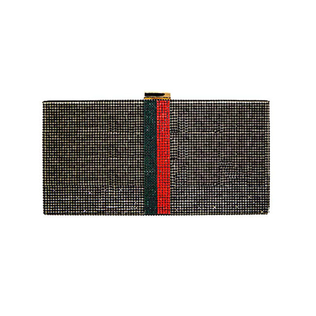 Black Bling Color Block Rectangle Evening Clutch Crossbody Bag. look like the ultimate fashionista even when carrying a small Clutch Crossbody for your money or credit cards. Great for when you need something small to carry or drop in your bag. Perfect for grab and go errands, keep your keys handy & ready for opening doors as soon as you arrive.