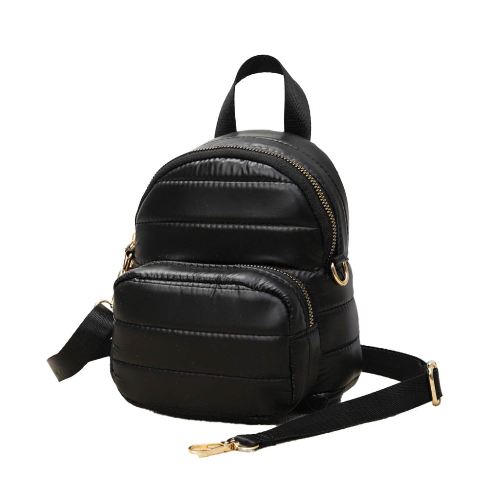 crossbody backpack purse mini Solid Puffer Mini Backpack Bag – Madeline Love