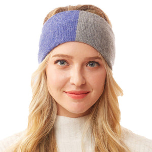 Blue Two Tone Winter Warm Earmuff Headband Ear Warmer will shield your ears from cold winter weather ensuring all day comfort. Ear band is soft, comfortable and warm adding a touch of sleek style to your look, show off your trendsetting style when you wear this ear warmer and be protected in the cold winter winds.