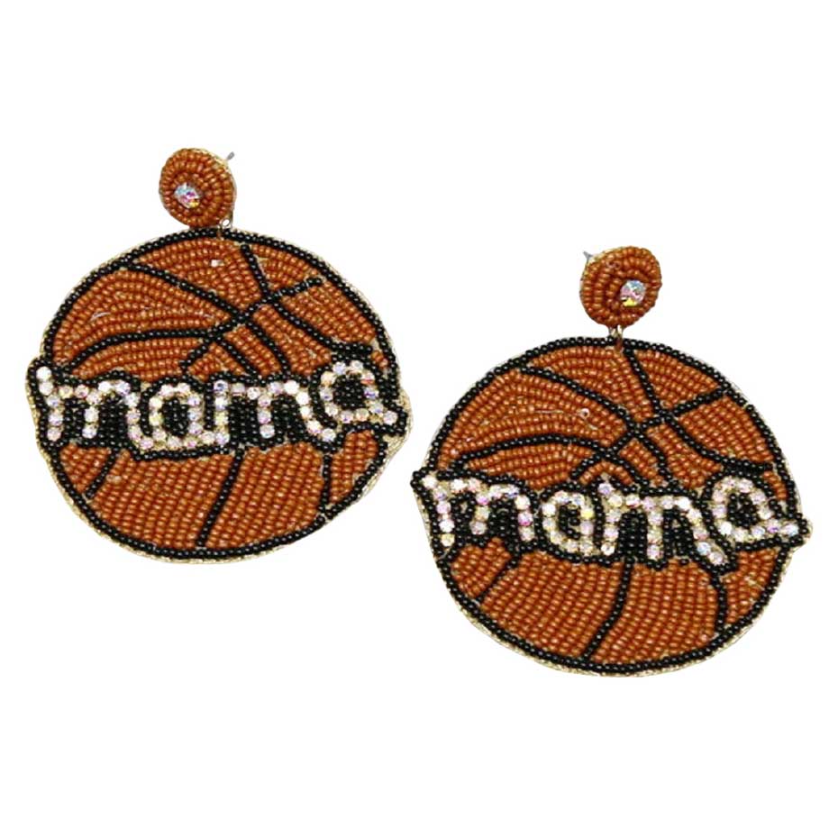 Brown Mama Sports Theme Seed Bead Earrings, enhance your attire with these beautiful mama sports earrings to show off your fun trendsetting style. It Can be worn with any daily wear such as shirts, dresses, T-shirts, etc. These Seed Beaded earrings will garner compliments all day long. Whether day or night or wearing a dress or a coat, these earrings will make you look more glamorous and beautiful.