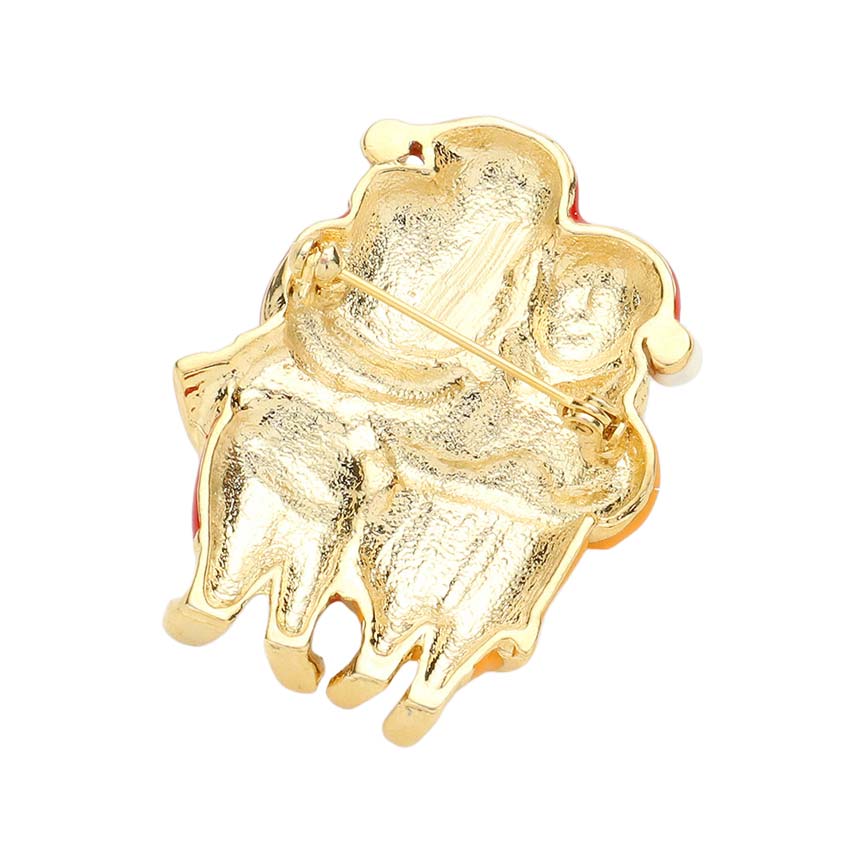 Gold Enamel Santa Claus Pin Brooch, a combination of beautiful colors makes this Christmas-themed Crystal Santa Claus Pin Brooch awesome to show off your trendy choice this Christmas. Beautifully crafted designed jewelry that fits your lifestyle with seasonal perfection. Complete your costume & make yourself more confident!