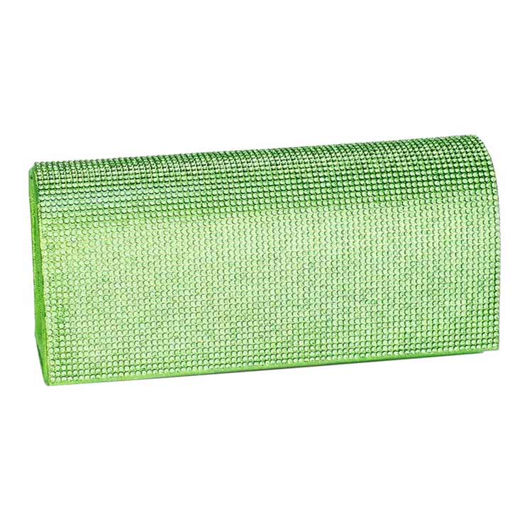 Lime Shimmery Evening Clutch Bag, This evening purse bag is uniquely detailed, featuring a bright, sparkly finish giving this bag that sophisticated look that works for both classic and formal attire, will add a romantic & glamorous touch to your special day. This is the perfect evening purse for any fancy or formal occasion when you want to accessorize your dress, gown or evening attire during a wedding, bridesmaid bag, formal or on date night.