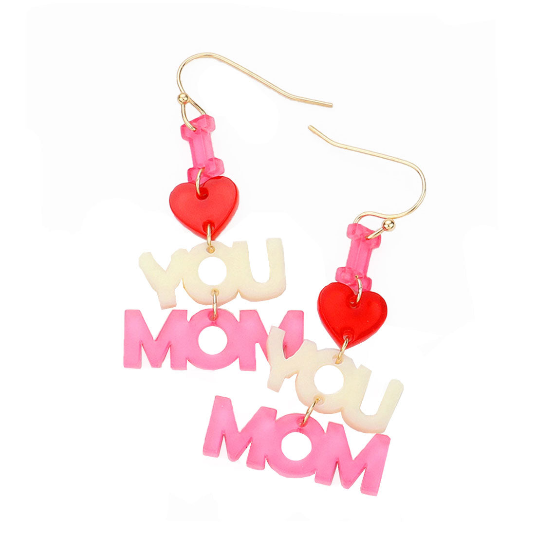 Multi I Love You Mom Message Resin Dangle Earrings. Make your mom feel special with this gorgeous earrings gift.  Designed to add a gorgeous stylish glow to any outfit. Show mom how much she is appreciated & loved. Beautifully crafted design adds a gorgeous glow to any outfit. Jewelry that fits your lifestyle! Perfect Birthday Gift, Anniversary Gift, Mother's Day Gift, Anniversary Gift, Graduation Gift, Prom Jewelry, Just Because Gift, Thank you Gift.