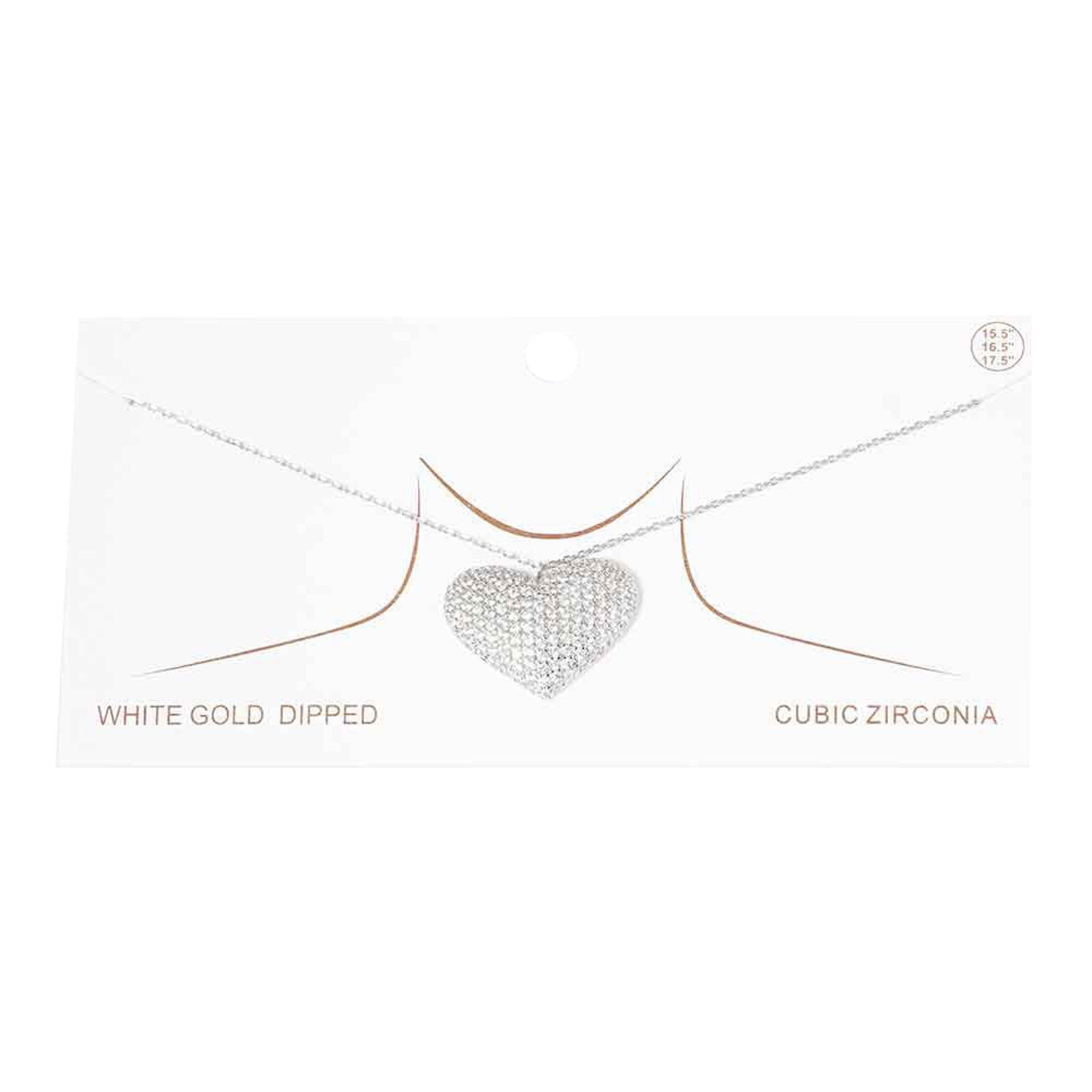 Gold Dipped CZ Embellished Metal Heart Pendant Necklace. Beautifully crafted design adds a gorgeous glow to any outfit. Jewelry that fits your lifestyle! Perfect Birthday Gift, Anniversary Gift, Mother's Day Gift, Anniversary Gift, Graduation Gift, Prom Jewelry, Just Because Gift, Thank you Gift.
