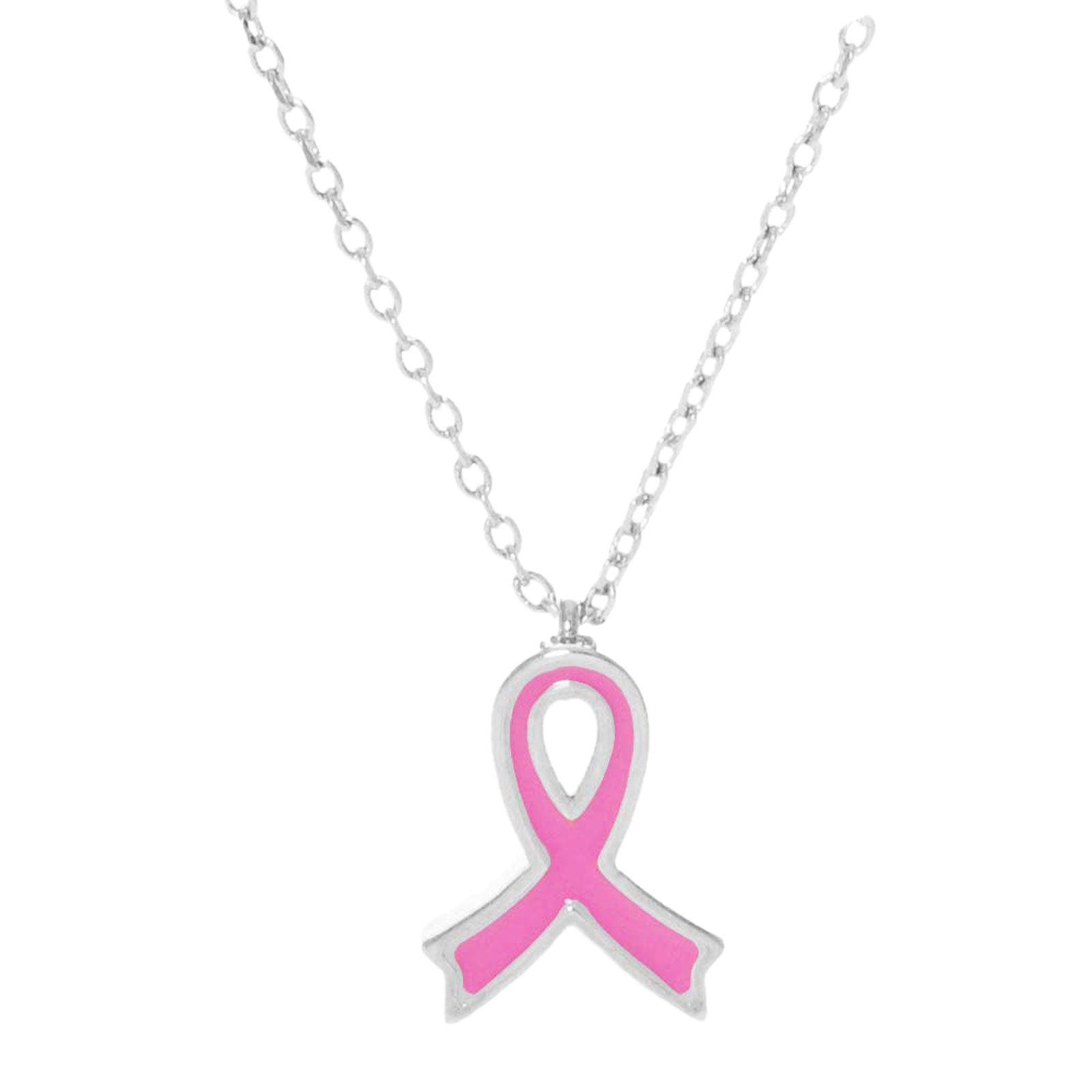 Trendy Gold Dipped Enamel Pink Ribbon Pendant Necklace. Beautifully crafted design adds a gorgeous glow to any outfit. Jewelry that fits your lifestyle! Perfect Birthday Gift, Anniversary Gift, Mother's Day Gift, Anniversary Gift, Graduation Gift, Prom Jewelry, Just Because Gift, Thank you Gift.