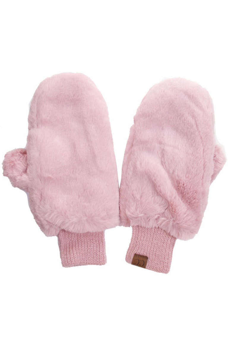 Rose CC Faux Fur Mittens With Shepherd Lining, are a smart, eye-catching, and attractive addition to your outfit. These trendy gloves keep you absolutely warm and toasty in the winter and cold weather outside. Accessorize the fun way with these gloves. It's the autumnal touch you need to finish your outfit in style. A pair of these gloves will be a nice gift for your family, friends, anyone you love, and even yourself.