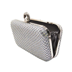 Silver Bling Rectangle Evening Clutch Crossbody Bag, is fit for all occasions and places. perfect for makeup, money, credit cards, keys or coins, and many more things. This handbag features a top Clasp Closure for security and contains a detachable shoulder chain that makes your life easier and trendier. Its catchy and awesome appurtenance drags everyone's attraction to you. Perfect gift ideas for a Birthday, Holiday, Christmas, Anniversary, Valentine's Day, etc.