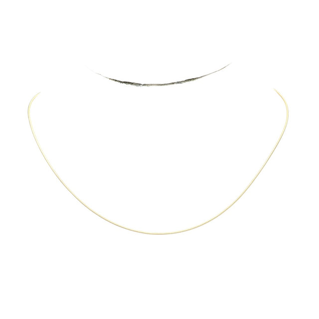 Gold 16 INCH, 1mm Stainless Steel Metal Chain Necklace is a sleek and durable option for everyday wear. Made with high-quality stainless steel, it is resistant to tarnishing and hypoallergenic. It is perfect for adding a touch of style to any outfit.

