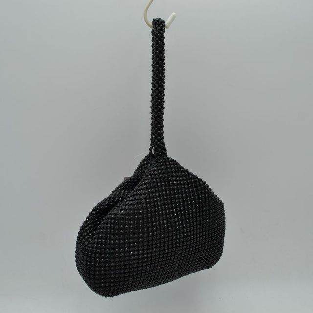 Chic Rhinestone Bling Wristlet Evening Bag - Black - Evening Bags