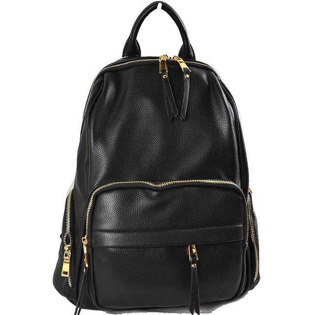 Elegant Soft PU Leather Bag Casual Shoulder Women's Backpack