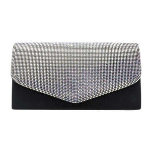 AB Black Bling Rectangle Evening Clutch Crossbody Bag, Perfect for carrying makeup, money, credit cards, keys or coins, and many more things. It features a detachable shoulder chain & clasp closure that makes your life easier and trendier. Perfect gift ideas for a Birthday, Holiday, Christmas, Anniversary, Valentine's Day, etc