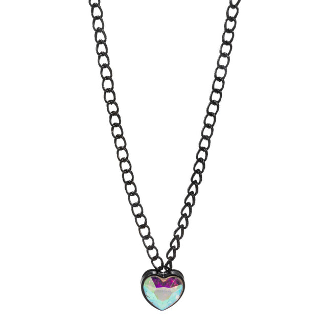 AB Black Heart Stone Pendant Necklace is crafted from genuine sterling silver and features a statement-making heart stone centerpiece. The pendant comes with a delicate chain that can be customized for a nice fit which makes it perfect for any occasion. This is the perfect gift for someone special! 