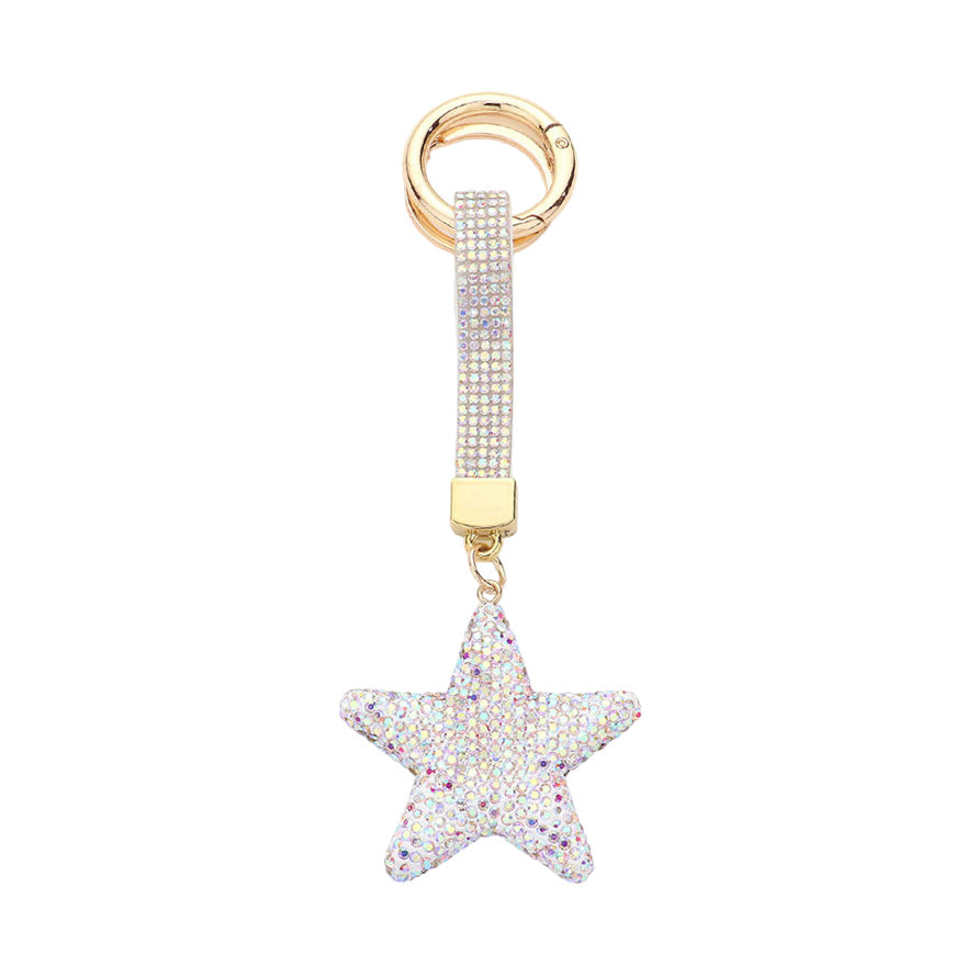 AB Bling Star Keychain, is beautifully designed with a Star-themed stone design that will make a glowing touch on one's Star whom you care about & love. Crafted with durable materials, this accessory shines and sparkles. It's an excellent gift for your loved ones to make their moment special.