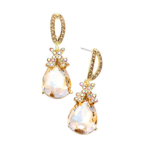 AB Light Col Topaz Teardrop Crystal Rhinestone Evening Earrings, are the perfect accessory for any special occasion. Each earring features a teardrop-shaped crystal encrusted in rhinestones for a glamorous sparkle and shine. High-quality stones are set securely in the design. A timeless gift piece that will sparkle for years.