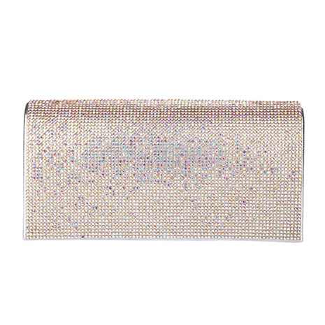 Silver Shimmery Evening Clutch Bag, This evening purse bag is uniquely detailed, featuring a bright, sparkly finish giving this bag that sophisticated look that works for both classic and formal attire, will add a romantic & glamorous touch to your special day. perfect evening purse for any fancy or formal occasion.