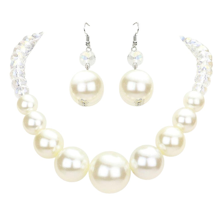 AB White Faceted Beaded Chunky Pearl Necklace is a stunning addition to any jewelry collection. The faceted beads add a touch of sparkle, while the chunky pearls offer a classic and elegant look. Perfect for both special occasions and everyday wear, this necklace is sure to make a statement.