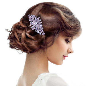 Amethyst Stone Cluster Flower Hair Comb, is an elegant hair accessory for any special occasion. The comb features a flower-shaped cluster of stones, designed to help you stand out. The comb itself is made from durable material, ensuring it will stay in place no matter what. The perfect way to accentuate any hairstyle and look.