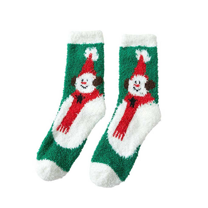 Assoorted 12Pairs Christmas Tree Gingerbread Man Santa Claus Snowman Socks, these colorful socks feature classic Christmas designs of trees, gingerbread men, Santa, and snowmen. Crafted from a comfortable material, they are perfect for staying cozy yet stylish this winter season. Ideal holiday gift for your close ones.