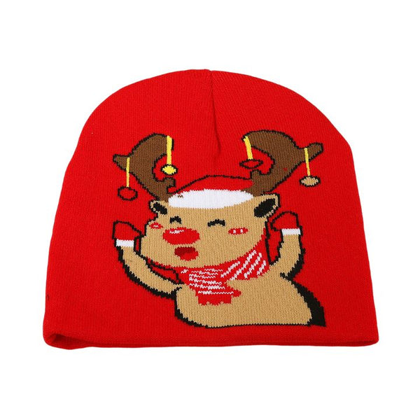 Spread holiday cheer with this Christmas knit beanie featuring a playful reindeer design. Perfect for winter festivities, parties, or gifting, this cozy hat combines seasonal charm with warmth and comfort, making it an essential accessory for the holiday season.