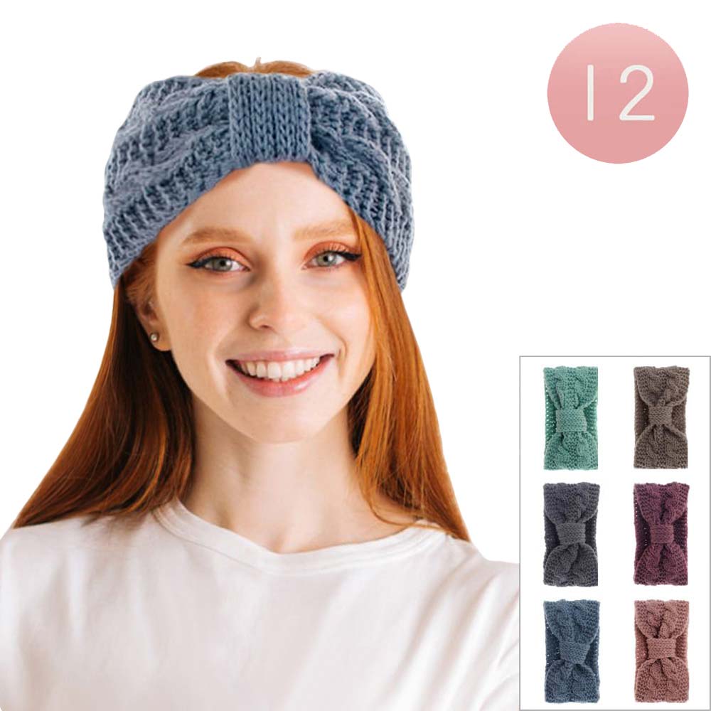 Assorted 12PCS Solid Knit Earmuff Headbands, are great for keeping your ears warm in cold weather. They're made of high-quality knitting material that is soft and flexible while providing great insulation. Enjoy the warmth and comfort of these earmuffs in any outdoor activity. Perfect winter gift for family members and friends.